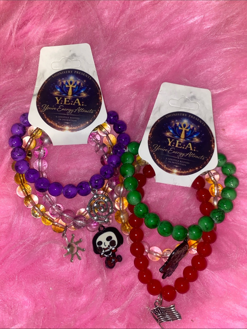 🔪 Y.E.A. “Slasher Vibes” 3-Piece Bracelet Sets 
2 sets 6 bracelets
